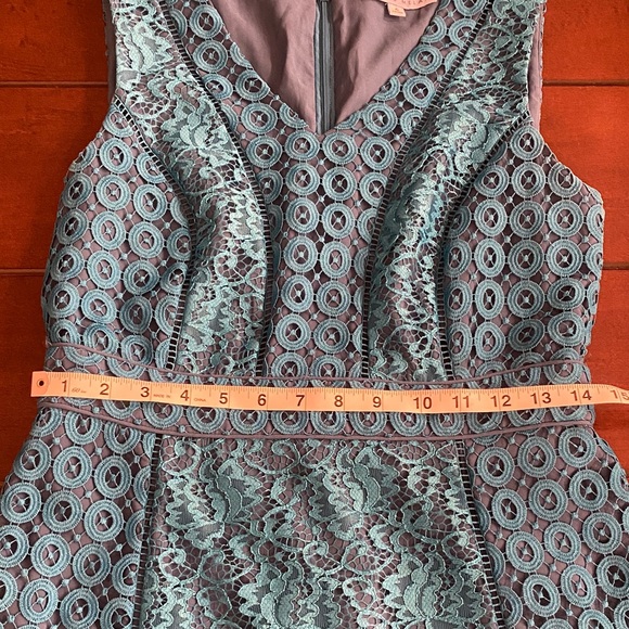 ANTONIO MELANI Turquoise Lace Midi Dress - Picture 4 of 5